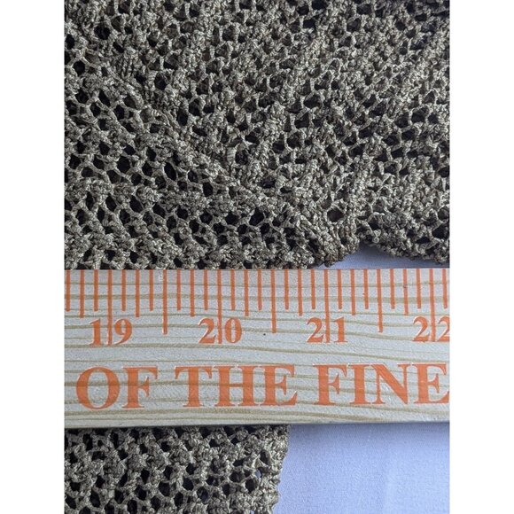 Jones New York Signature Womens Large Open Knit Cardigan Sweater Gold Open Front - Picture 4 of 8